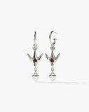 Meadowlark - Love Dove Hoops Set Silver Garnet