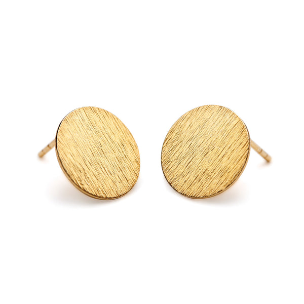 Coin - Mini Coin Stud Earrings - 8mm