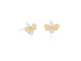 Daisy London Bee Stud Earrings - Silve & Gold Plate