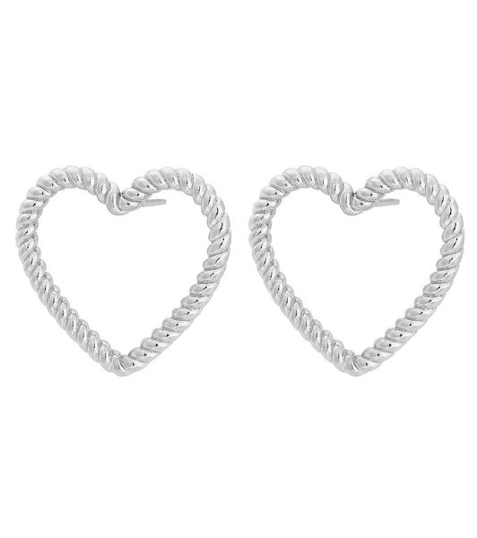 Edblad - Rope Heart Studs Medium Steel