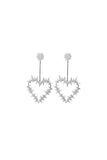 Karen Walker Electric Heart Drop Earrings - Sterling Silver