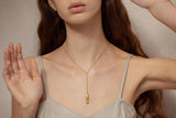 Joidart - Facet Necklace Gold Chain Y Drop