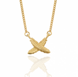 9CT GOLD PETITE FEATHER KISSES PENDANT