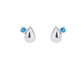 Boh Runga - The Duette In Blue Topaz Studs sterling Silver