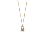 Meadowlark Lock Charm Necklace - Gold Plated