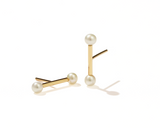 Meadowlark - Lunar Barbell Studs Earrings - Gold Plated