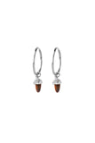 Karen Walker - Micro Acorn and Leaf Sleepers Silver