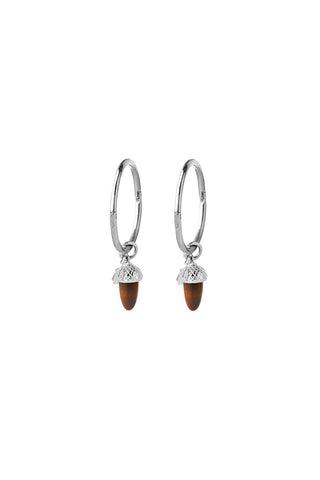 Karen Walker - Micro Acorn and Leaf Sleepers Silver