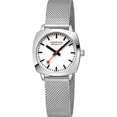 Mondaine - Petite Cushion Silver Ladies Watch