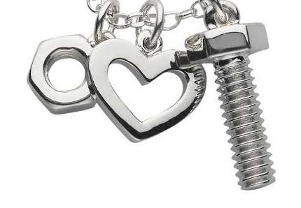 Karen Walker Nut, Bolt & Heart Charm