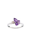 Karen Walker Rock Garden Mini Ring - Silver, Amethyst