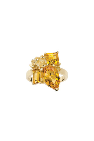 Karen Walker Rock Garden Ring - 9ct Gold, Citrine