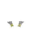 Karen Walker Rock Garden Studs - Silver, Peridot