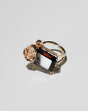 Meadowlark - Rose Cocktail Ring Large, Silver Onyx