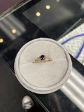 Meadowlark - Eternal Engagement Ring 9ct Rose Gold Black Diamond & White Diamond