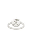 Karen Walker Runaway Girl Stamp Ring - Silver