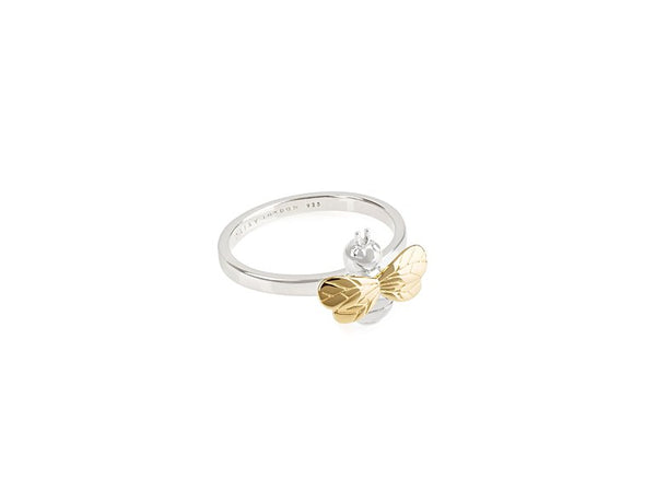 Daisy London Bee Ring Silver & Gold Plate - Large