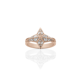 Meadowlark Star Ring Pave - 9ct Rose Gold & White Diamond