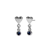 Meadowlark - Camille Stone Stud Earrings - Silver - Blue Sapphire