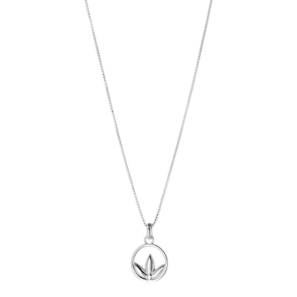 Najo - Silver Leaf Circle Necklace
