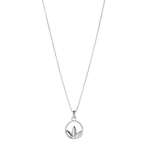 Najo - Silver Leaf Circle Necklace