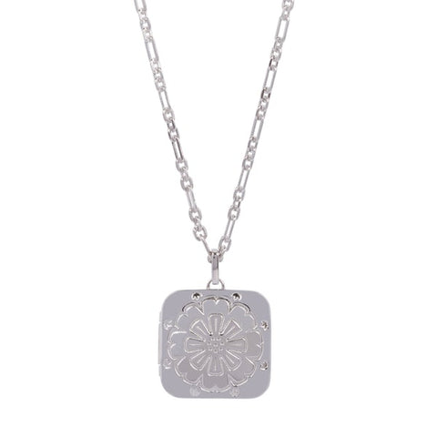 Boh Runga - Marigold Locket - Silver, 70cm