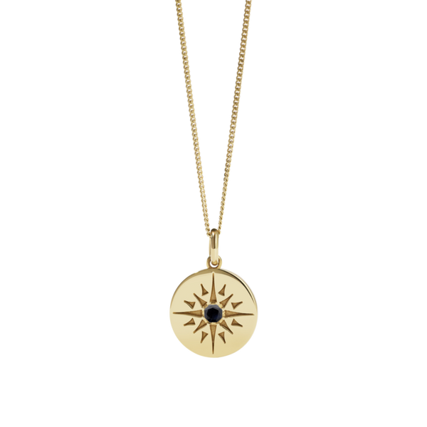 Meadowlark - Ursa Necklace large - Gold Plated Midnight Sapphire