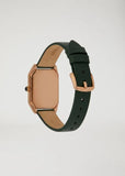 Emporio Armani - Women's Two-Hand Green Leather Watch