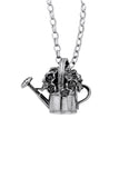 Karen Walker Botanical Watering Can With Flowers Pendant - Silver